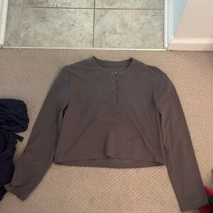 BYLT Basics Gray Crew Neck Sweater